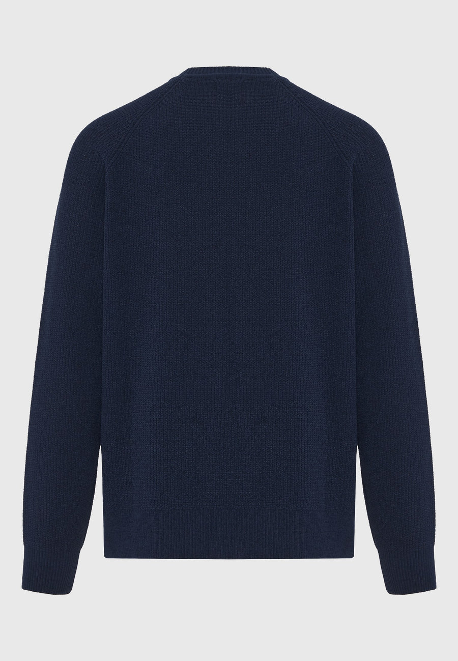 Pulover tricotat cu guler rotund pentru bărbați