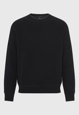 Hanorac bărbătesc cu guler rotund și finisaj striat