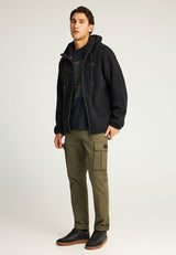 Hanorac din fleece cu fermoar, croială lejeră, sustenabil, cu buzunare