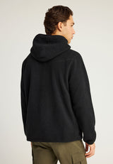 Hanorac din fleece cu fermoar, croială lejeră, sustenabil, cu buzunare