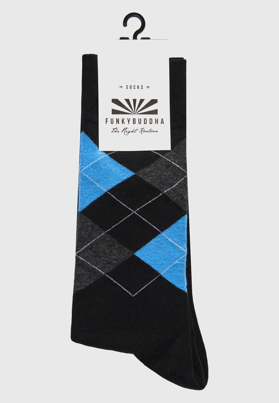 Șosete bărbătești cu model în carouri