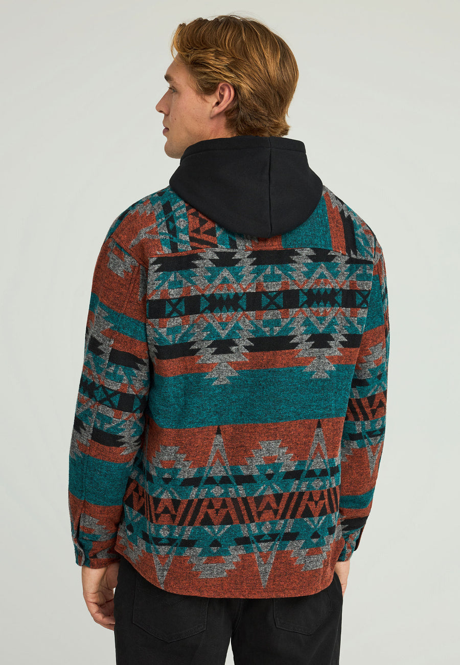 Cămașă casual bărbătească cu model etnic