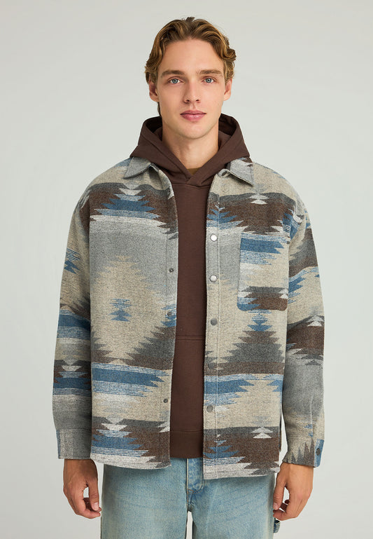 Cămașă casual bărbătească cu model