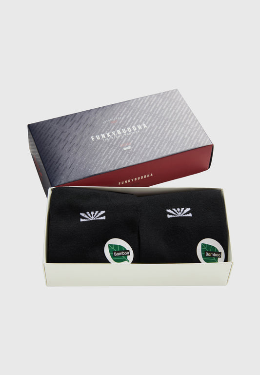 Șosete simple pentru bărbați cu logo brodat