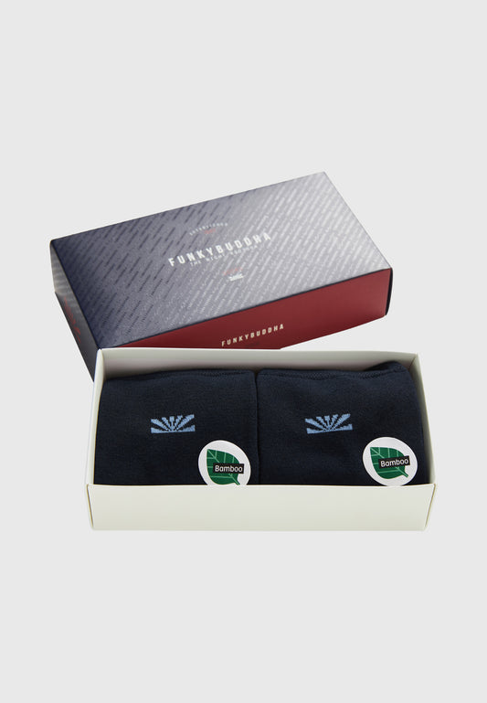 Șosete simple pentru bărbați cu logo brodat