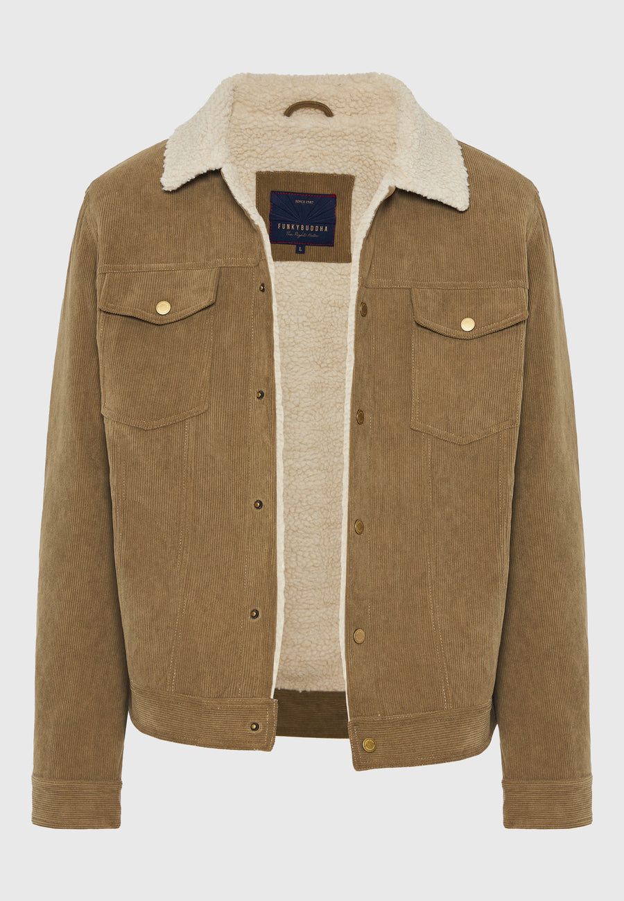 Jachetă casual bărbătească cu guler și căptușeală interioară