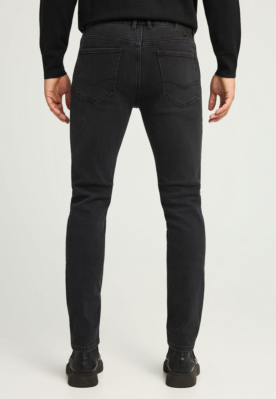 Blugi slim fit cu efecte spălate