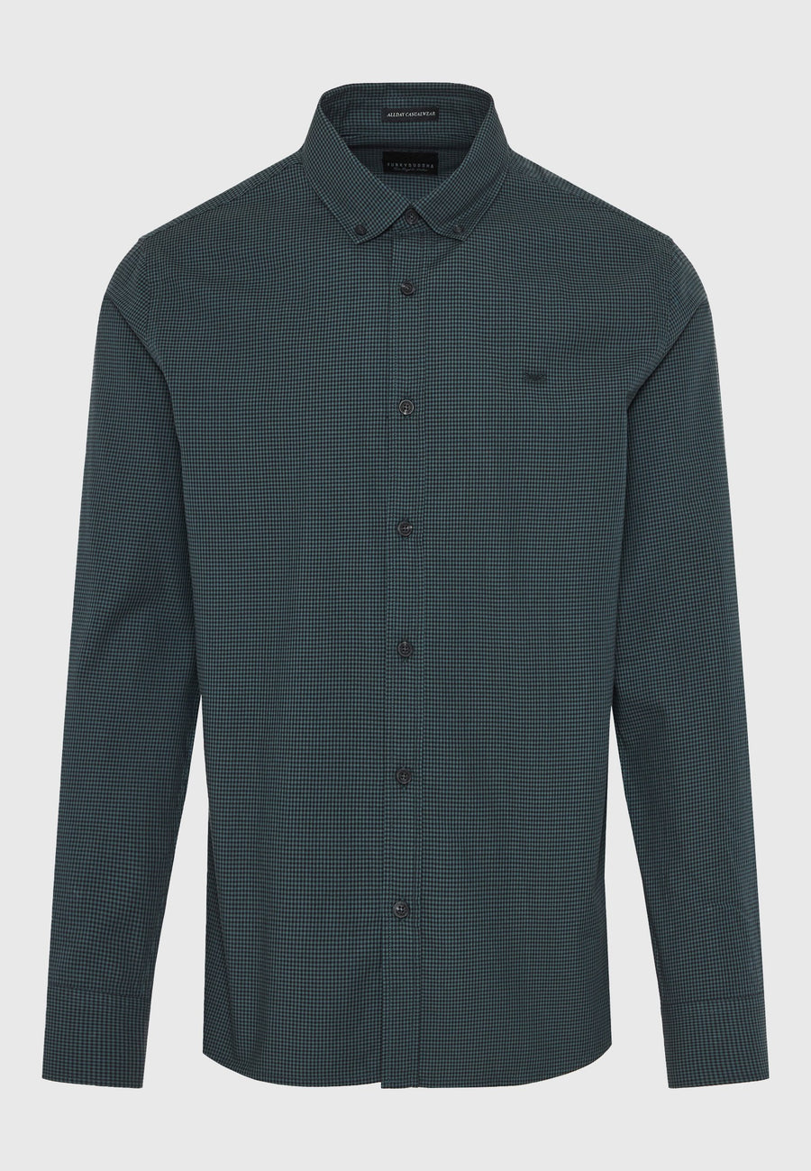 Cămașă bărbătească din bumbac cu carouri