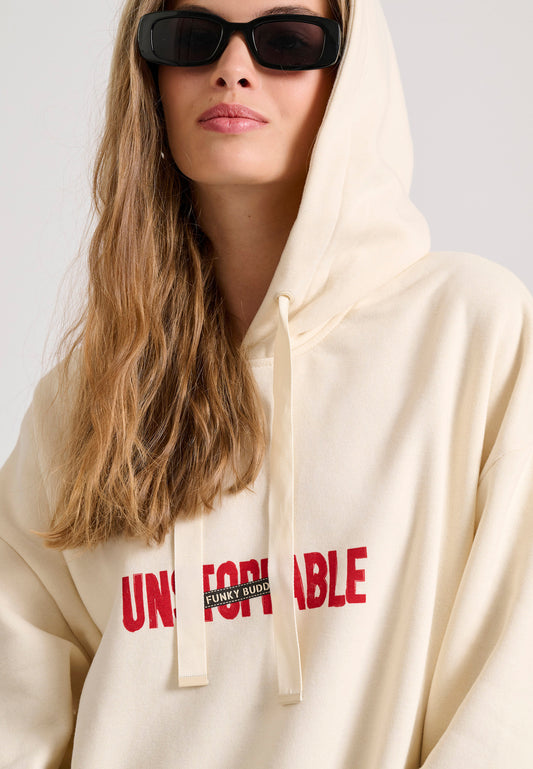 Oversized overhead hoodie with graphic print on the back