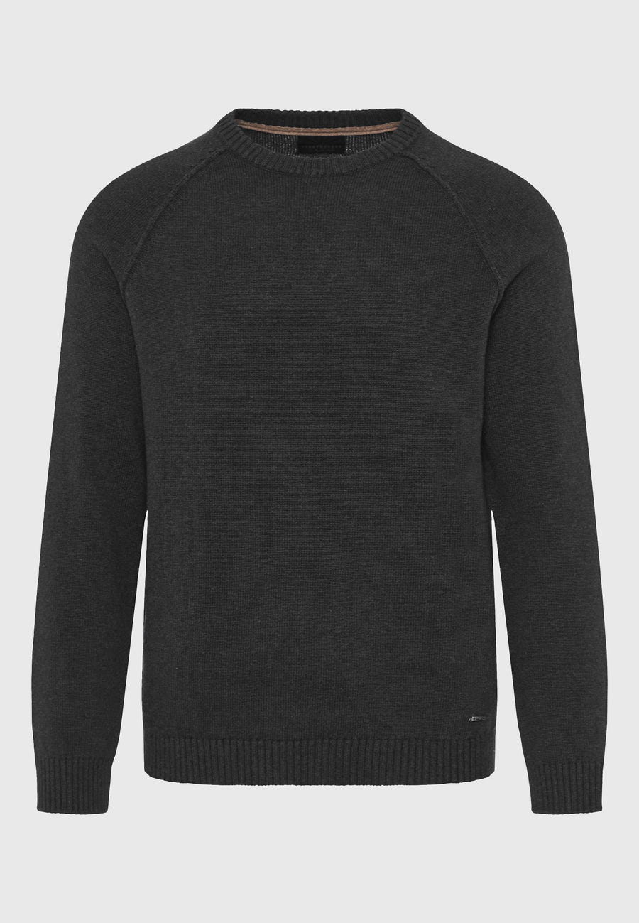Pulover bărbătesc cu guler rotund