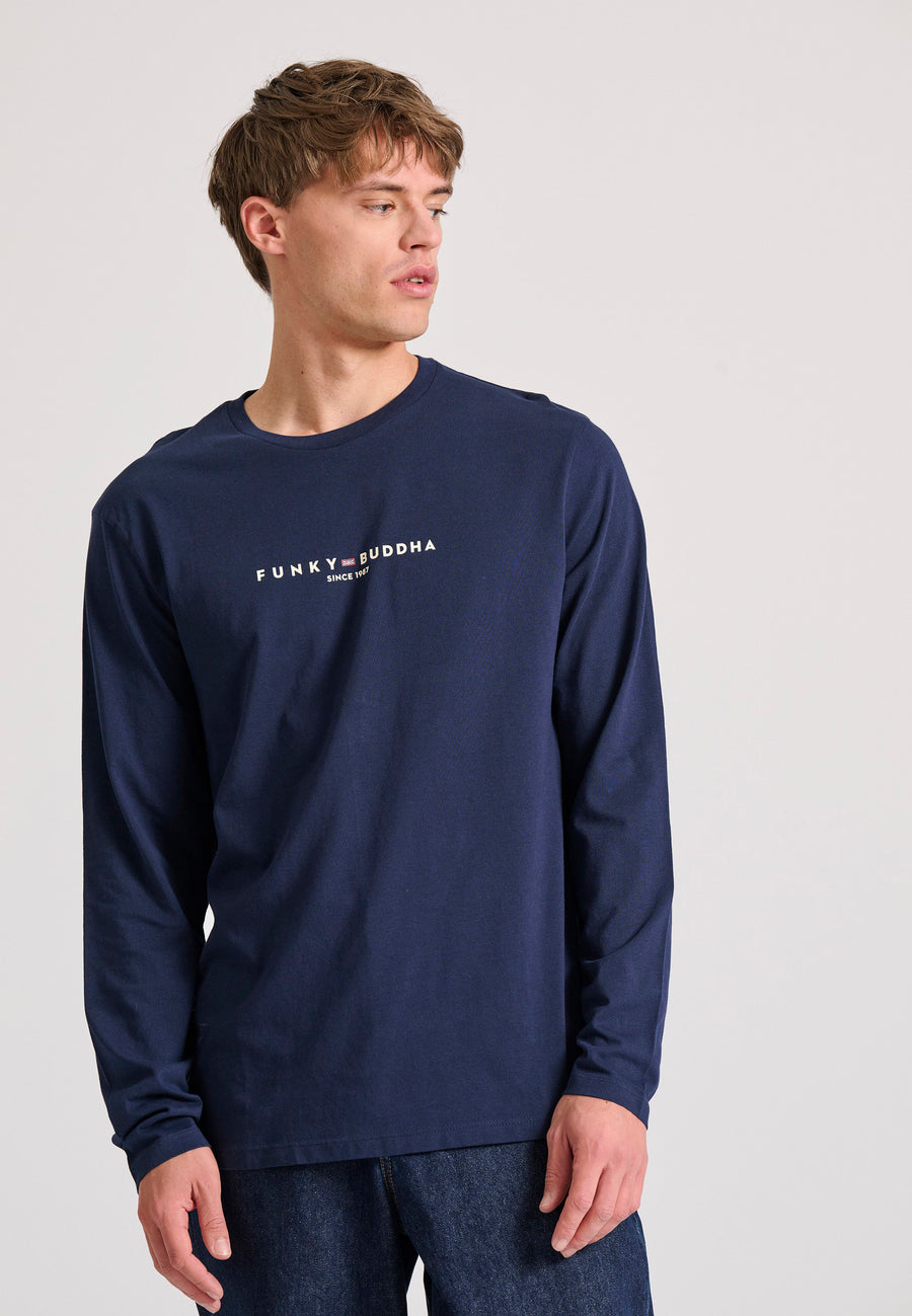 Tricou cu mânecă lungă și imprimeu pe piept