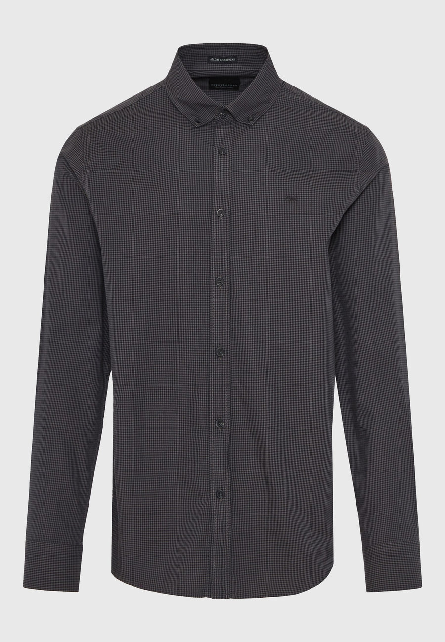 Cămașă bărbătească din bumbac cu carouri