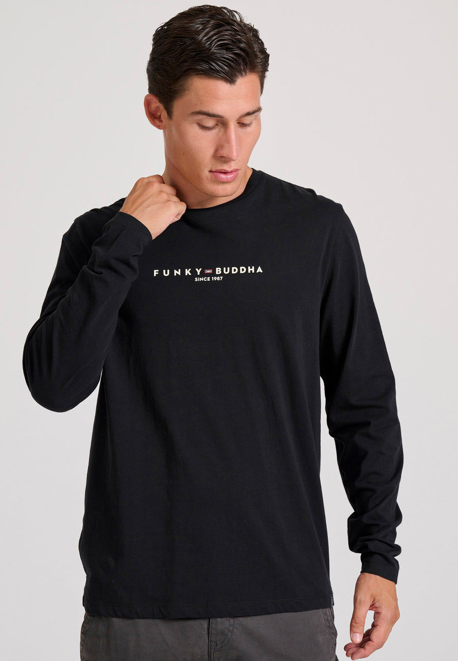 Tricou cu mânecă lungă și imprimeu pe piept