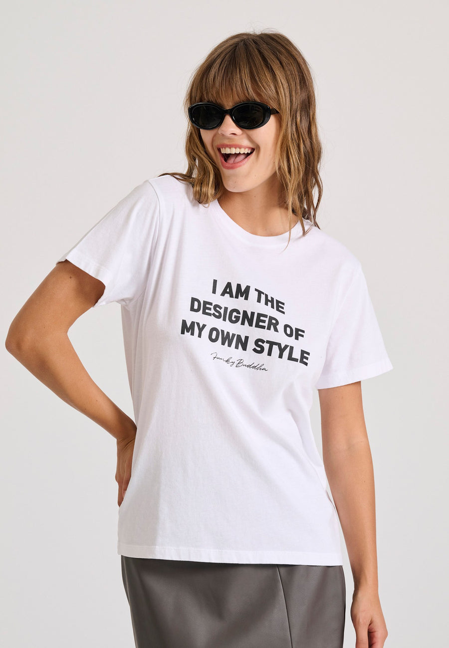 Tricou cu imprimeu artistic pe piept