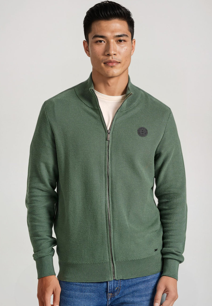 Cardigan tricotat bărbătesc cu etichetă cauciucată