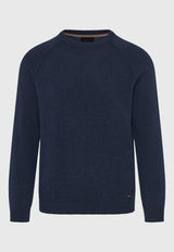 Pulover bărbătesc cu guler rotund