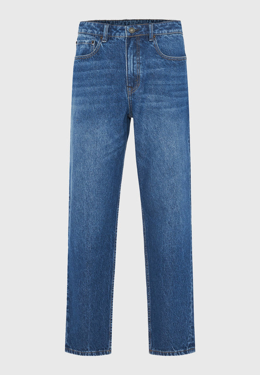 Blugi lejer cu efect decolorat