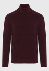 Pulover tricotat din bumbac pentru bărbați, cu guler înalt