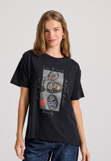 Tricou cu imprimeu boho cu ramă