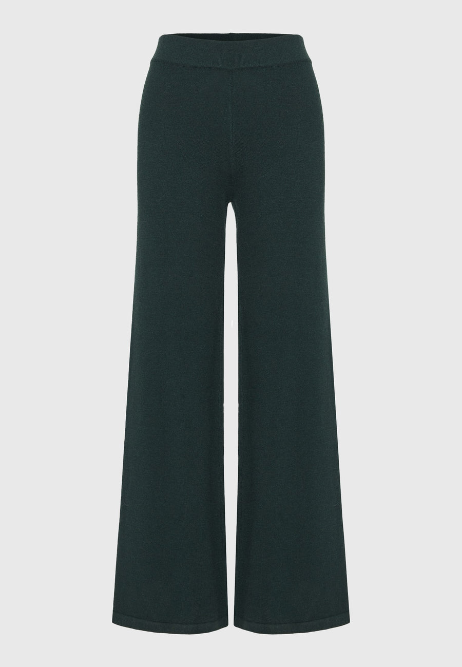 Pantaloni tricotați cu picior larg