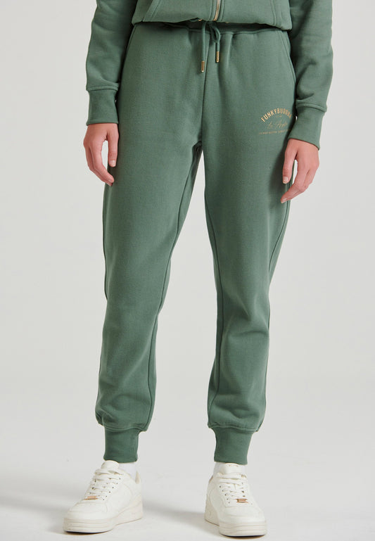 Pantaloni jogger de damă cu imprimeu pe coapsă