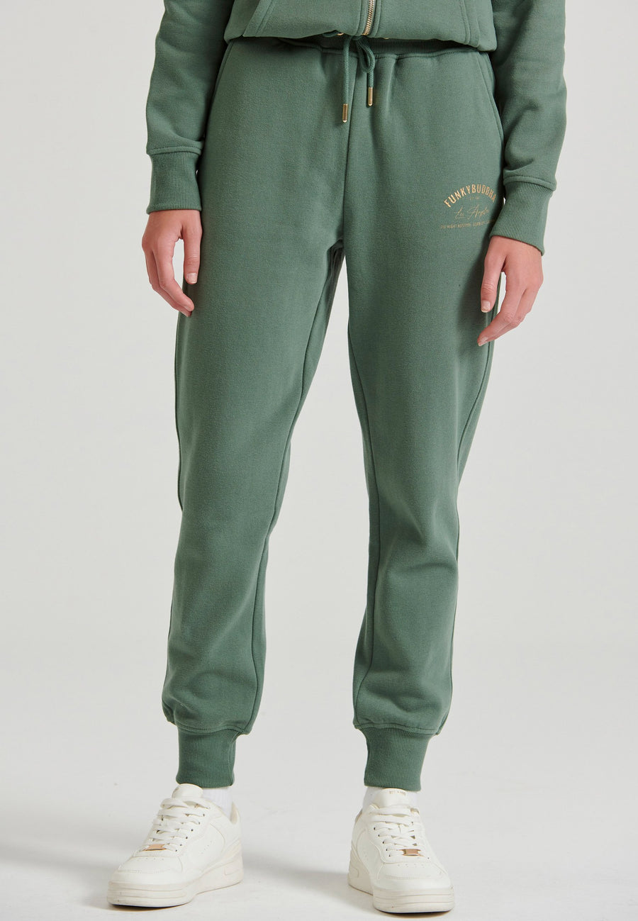 Pantaloni jogger de damă cu imprimeu pe coapsă