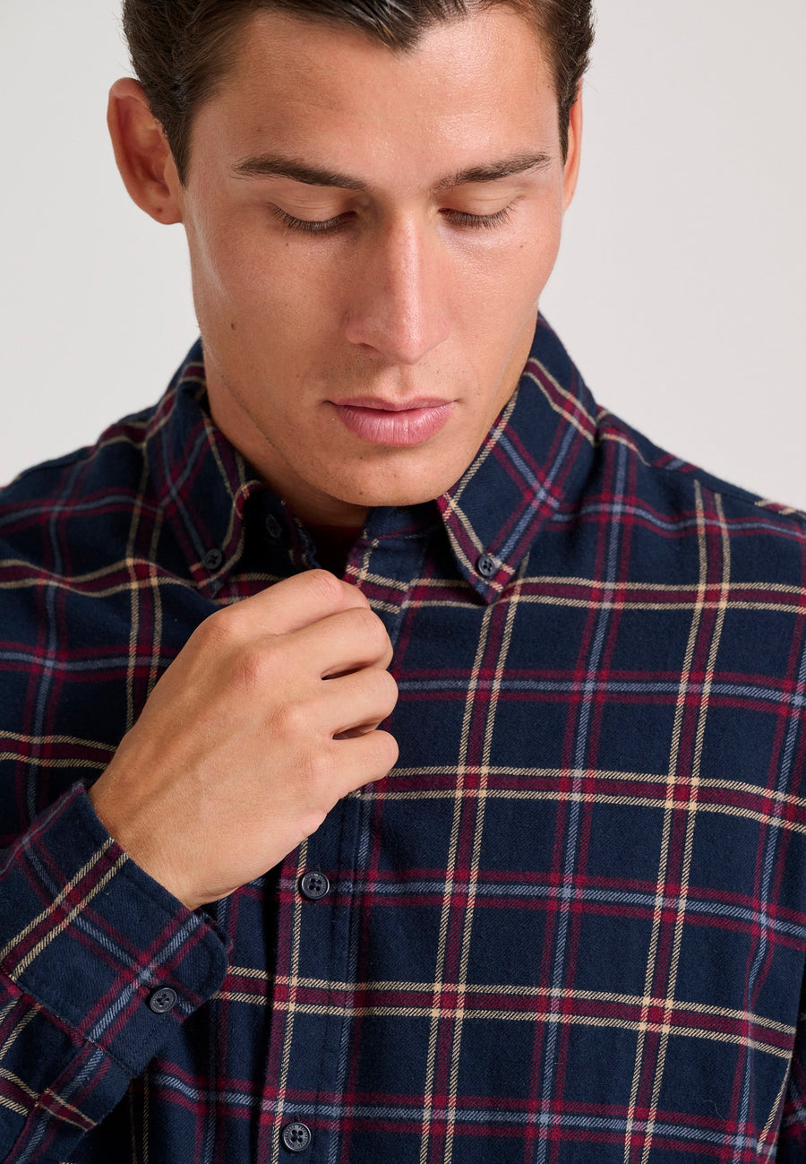 Cămașă bărbătească din flanel în carouri