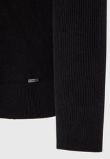 Pulover tricotat din bumbac pentru bărbați, cu guler înalt