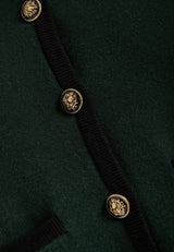 Cardigan tricotat cu dungi și nasturi