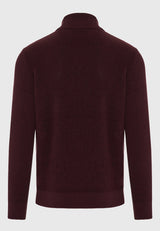 Pulover tricotat din bumbac pentru bărbați, cu guler înalt