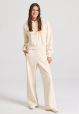 Hanorac cu croială lejeră, cu broderie pe piept