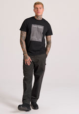 Tricou cu guler rotund și imprimeu minimalist cu logo