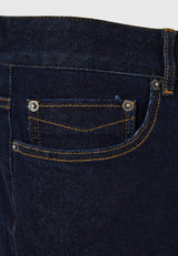 Blugi slim fit cu croială conică