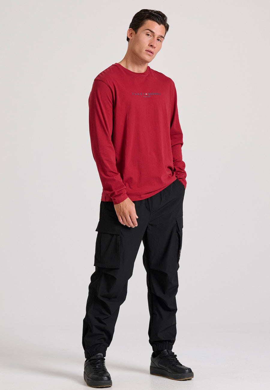 Tricou cu mânecă lungă și imprimeu pe piept