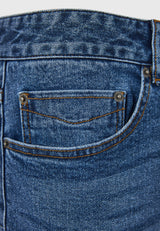 Blugi slim fit cu croială conică