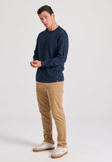 Pulover cu guler rotund pentru bărbați - Esențiale