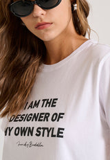 Tricou cu imprimeu artistic pe piept