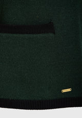 Cardigan tricotat cu dungi și nasturi