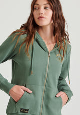 Hanorac cu fermoar și imprimeu pe piept