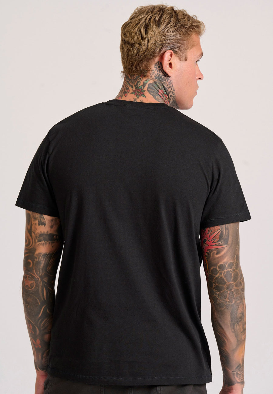 Tricou cu guler rotund și imprimeu minimalist cu logo