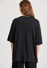 Tricou lejer cu imprimeu cu rame pe piept