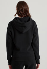 Hanorac cu fermoar și imprimeu pe piept