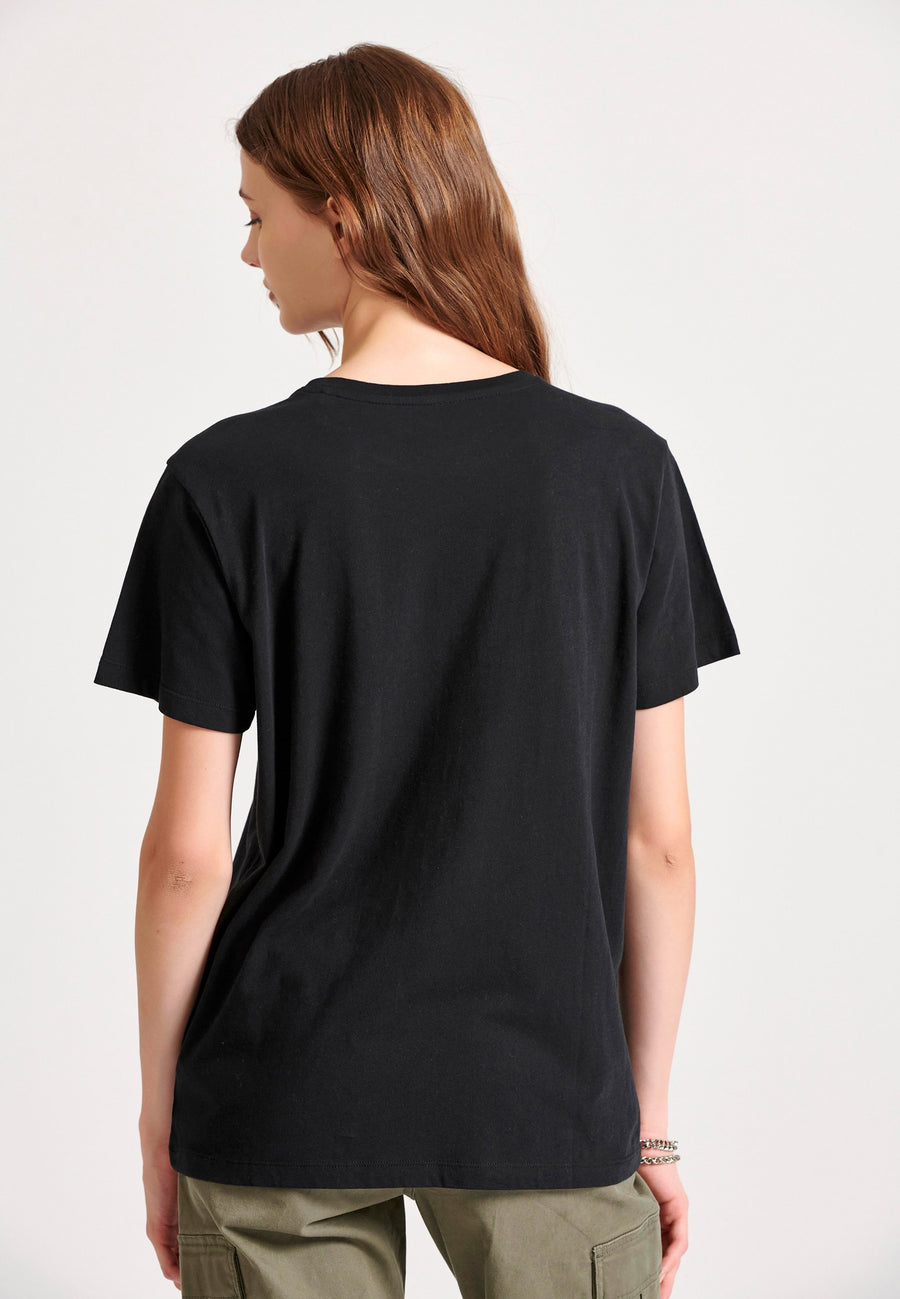 Tricou cu imprimeu artistic pe piept