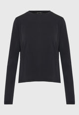 Tricou cu guler rotund și mânecă lungă