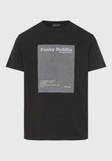 Tricou cu guler rotund și imprimeu minimalist cu logo