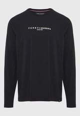 Tricou cu mânecă lungă și imprimeu pe piept