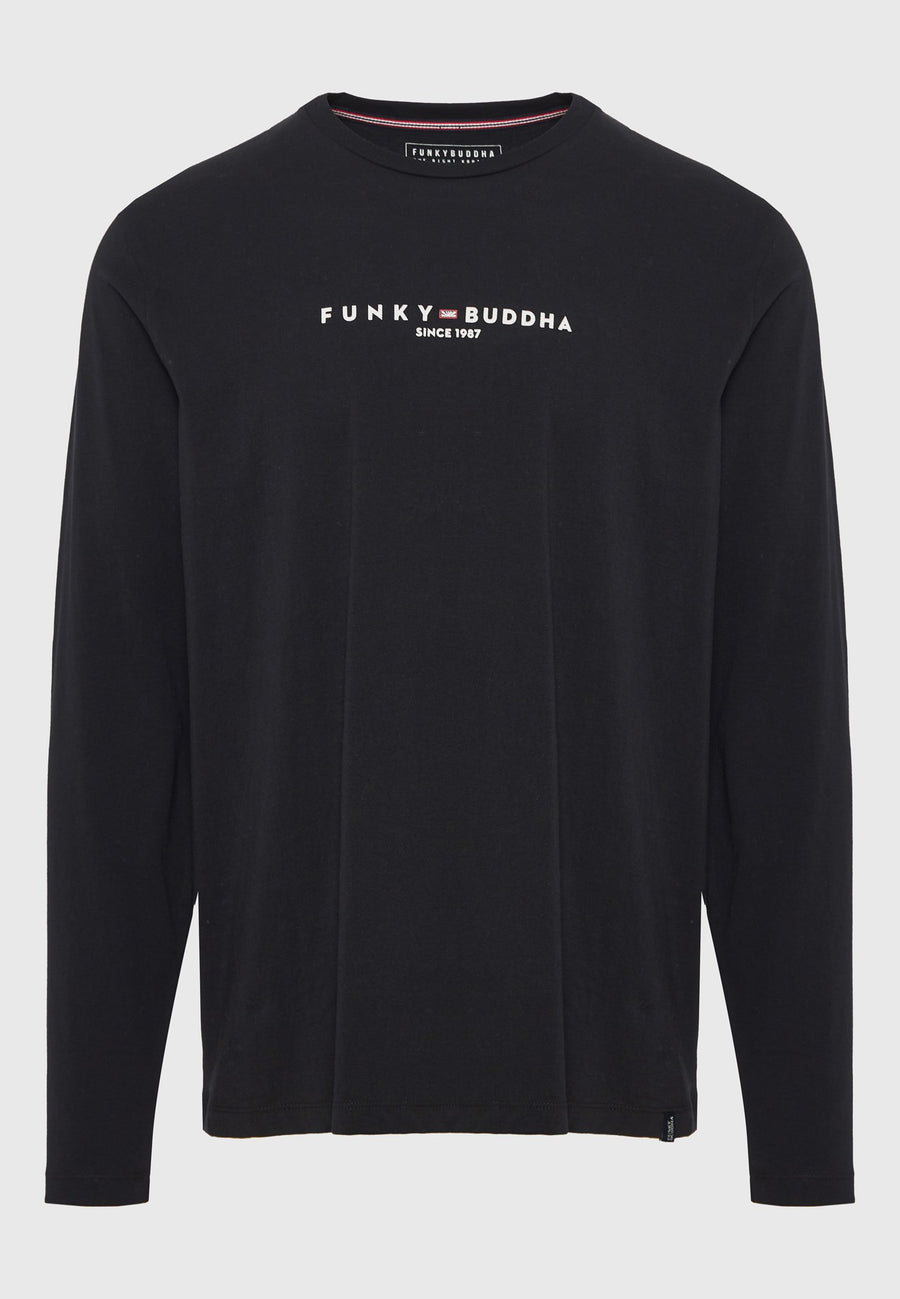 Tricou cu mânecă lungă și imprimeu pe piept