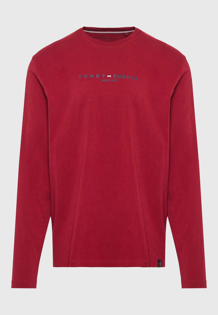 Tricou cu mânecă lungă și imprimeu pe piept