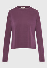 Tricou cu guler rotund și mânecă lungă