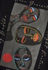 Tricou cu imprimeu boho cu ramă